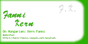 fanni kern business card